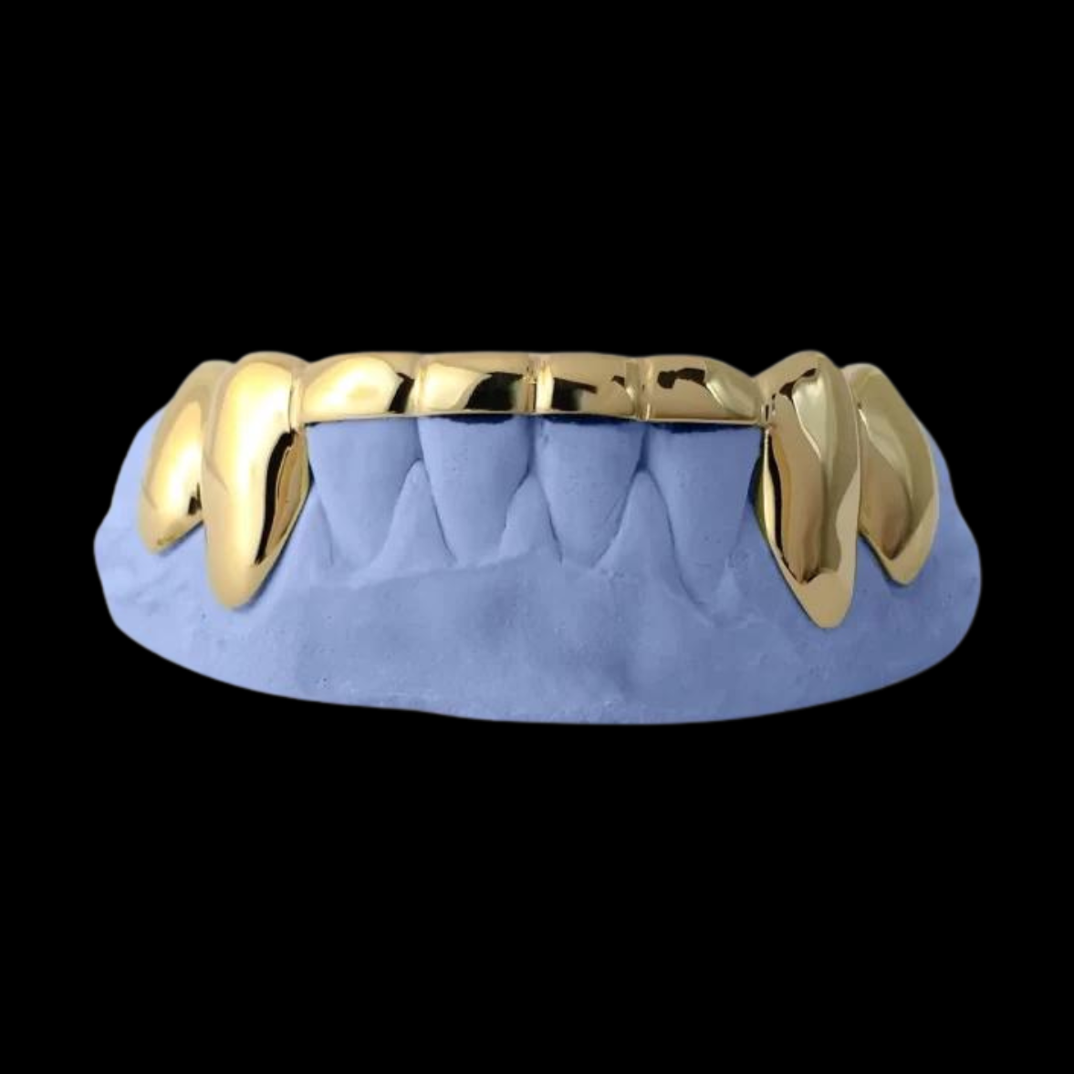 Custom 8 Teeth With Front Bar With Extended Fangs Grillz