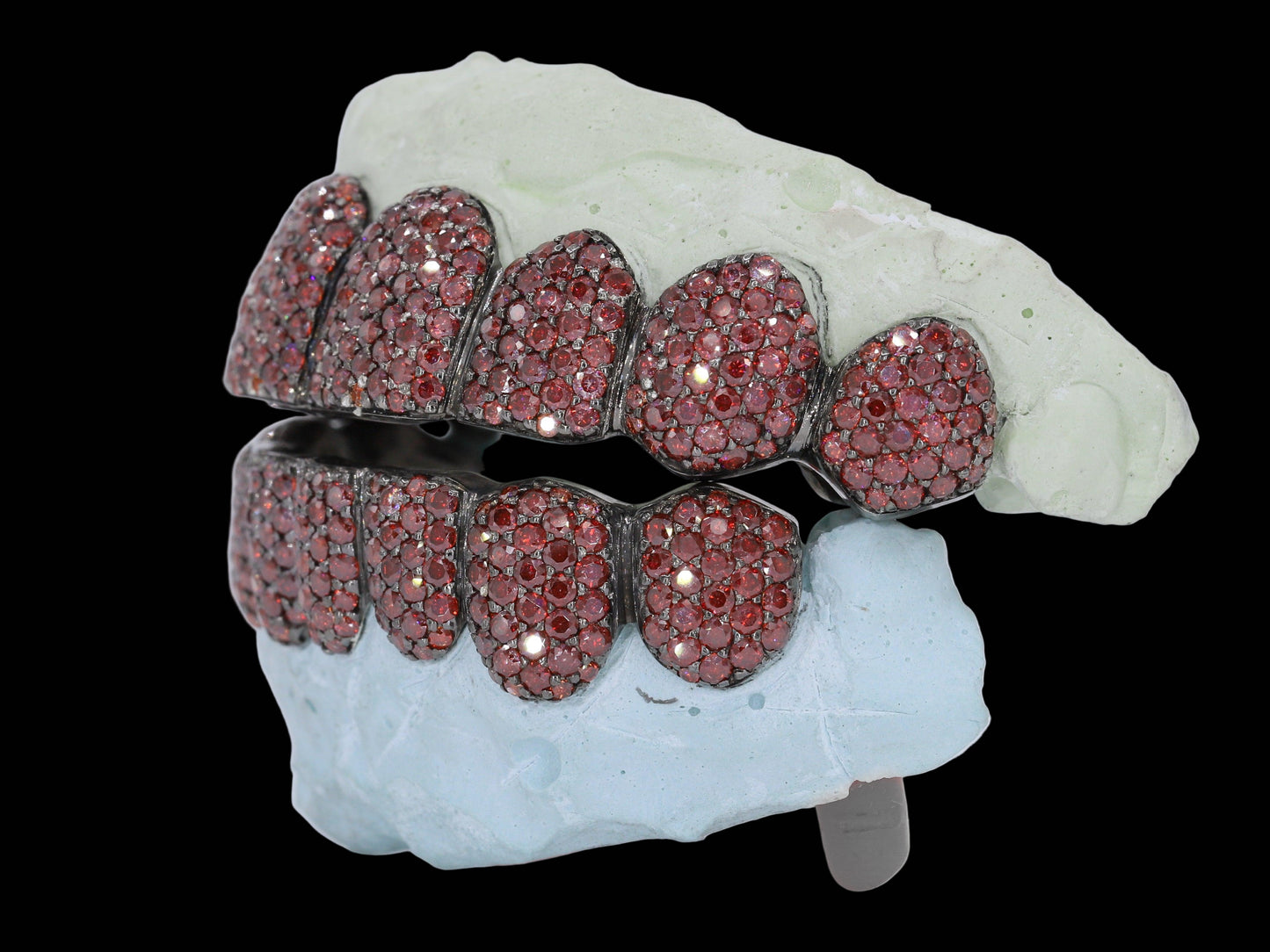 Blood Red VVS Moissanite Diamond Grillz