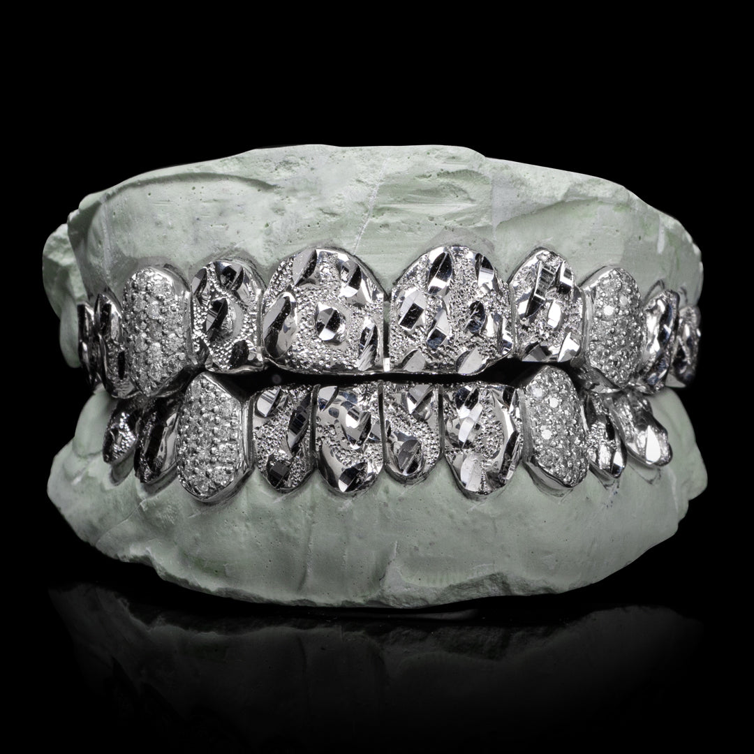 Nugget Cuts with Iced Fangs Grillz