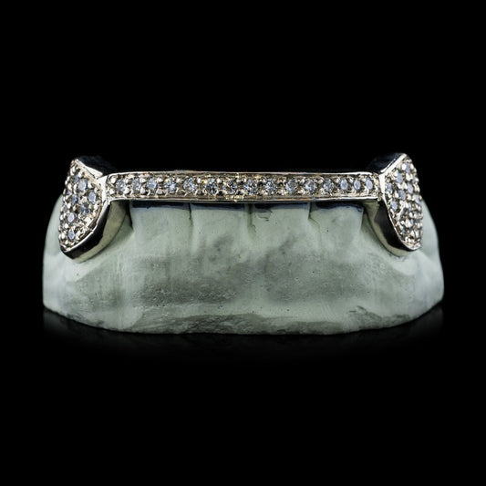 Solid Iced 6 Teeth Connecting Bridge Grillz Bar