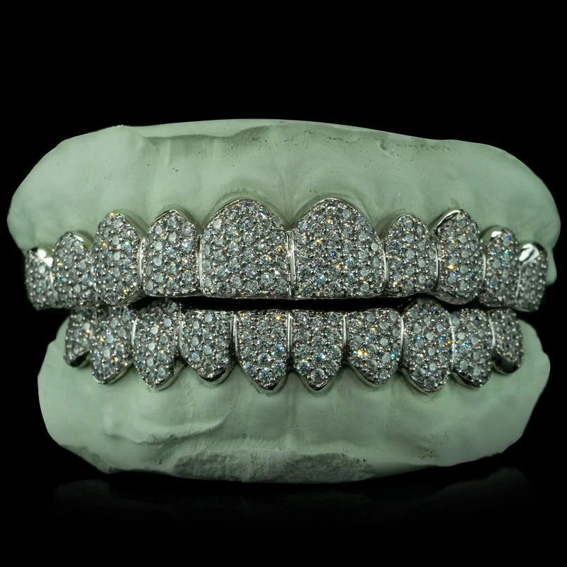 Custom Iced VVS Moissanite Zig Zag Setting Grillz