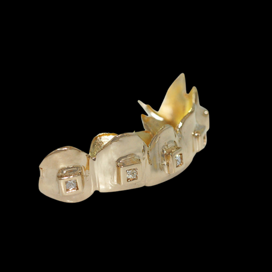 6 Solid With 6 Princess Cut Diamonds