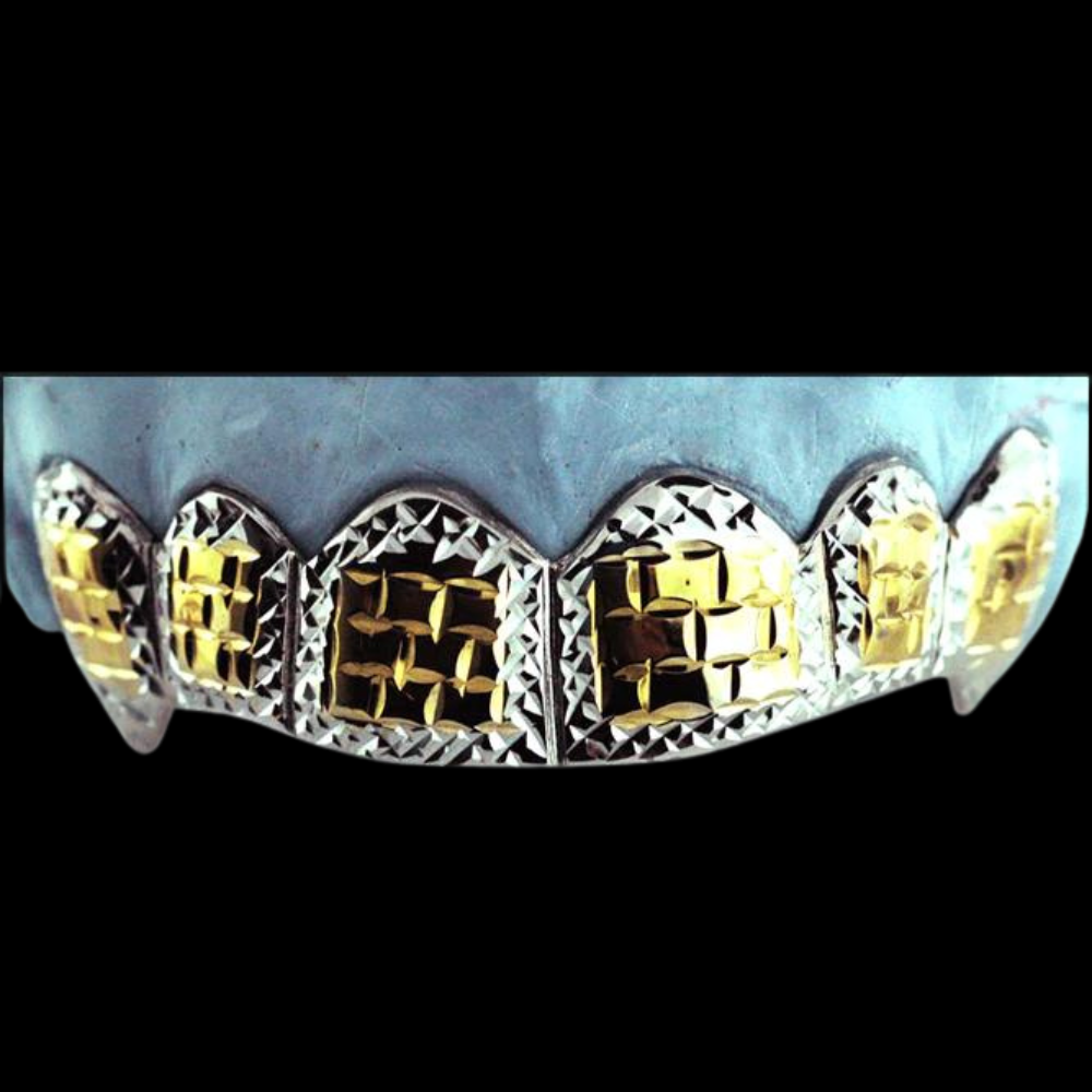 6 Teeth Solid Diamond Cut Grillz.