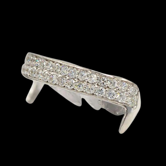 6 Teeth 2 Diamond Row Bar Grillz