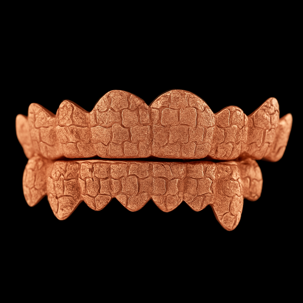 16 Piece Deep Cut Diamond Dust Gold Grillz
