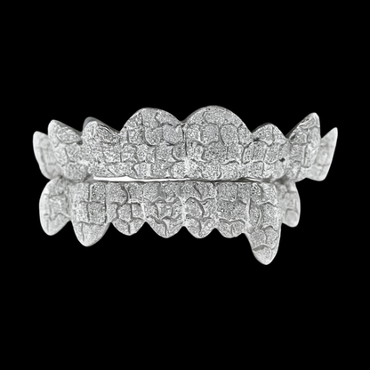 16 Piece Deep Cut Diamond Dust Gold Grillz