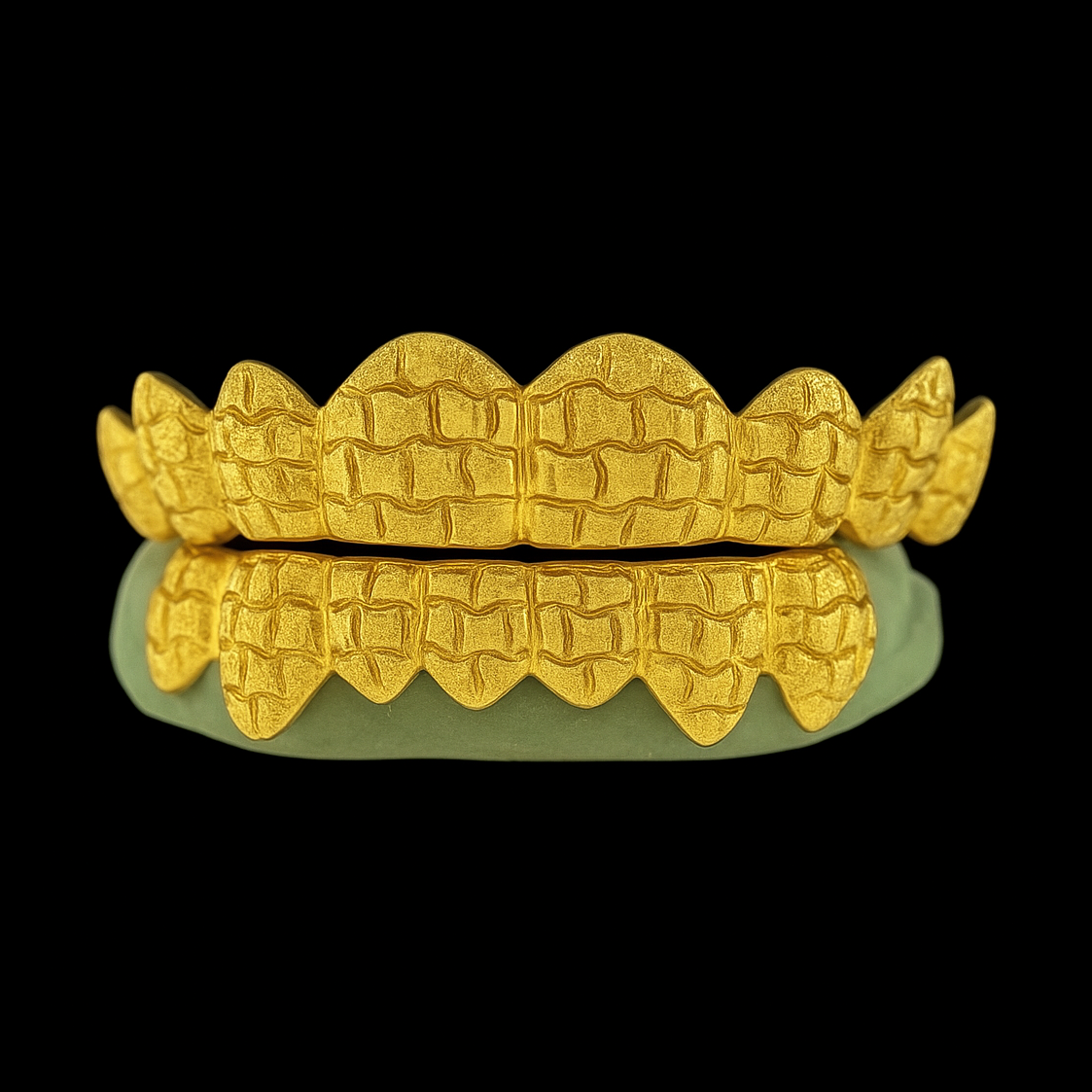 16 Piece Deep Cut Nugget Gold Grillz