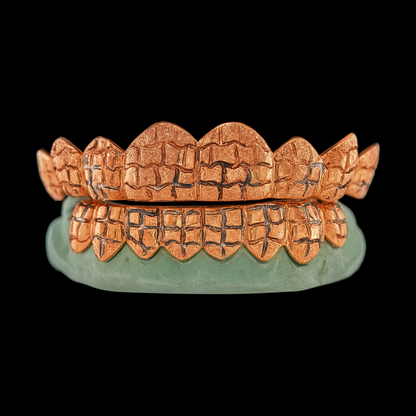 16 Piece Deep Cut Nugget Gold Grillz