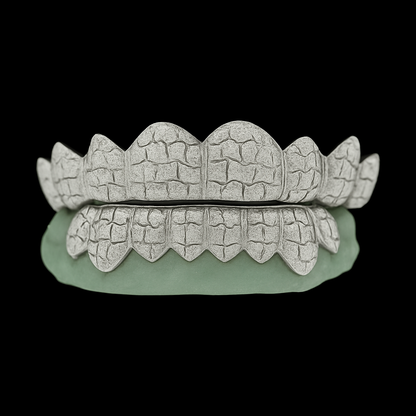 16 Piece Deep Cut Nugget Gold Grillz