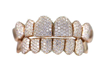 VVS Moissanite 8 On 8 Capped Diamond Grillz