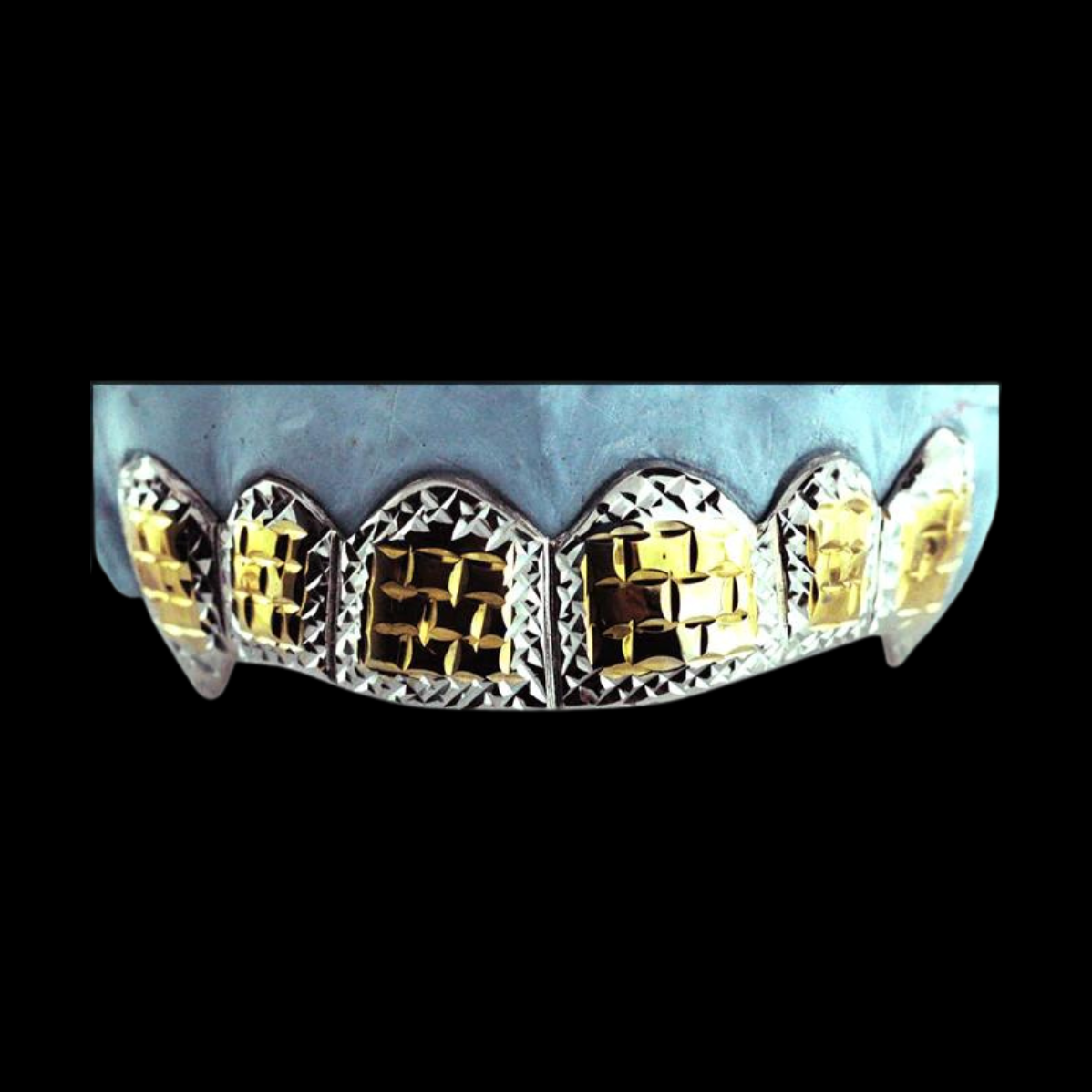 6 Teeth Solid Diamond Cut Grillz.