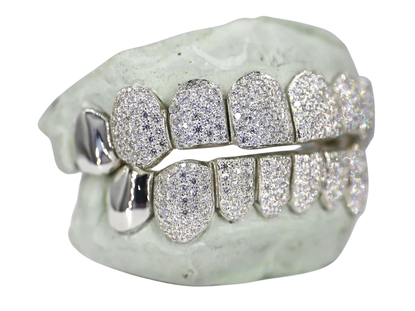 8 on 8 VVS Moissanite Diamond Grillz