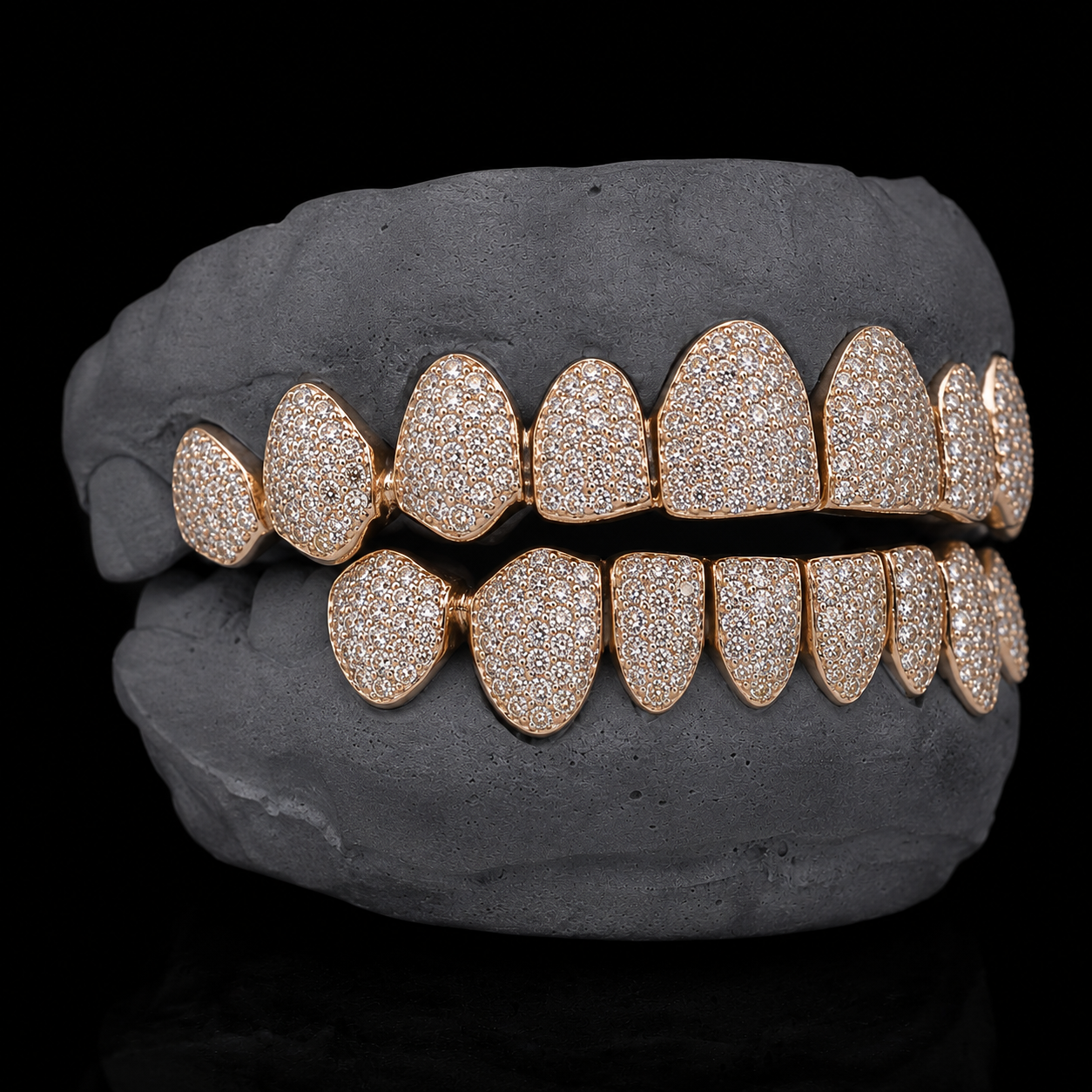 8 on 8 VVS Moissanite Diamond Grillz