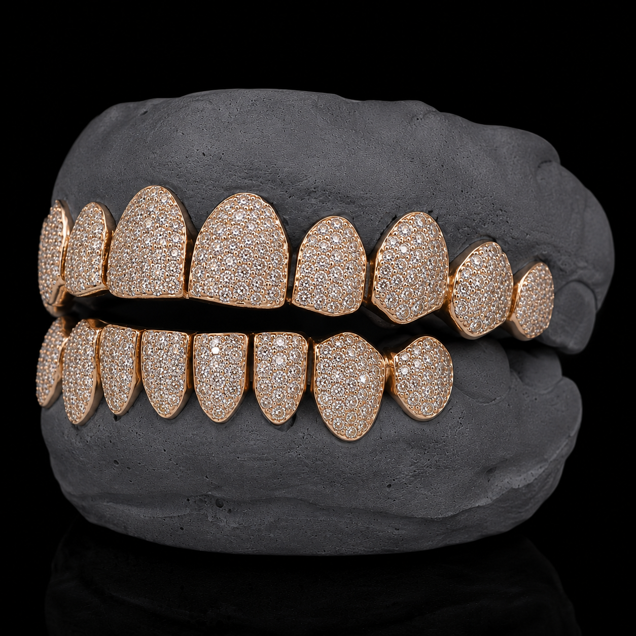 8 on 8 VVS Moissanite Diamond Grillz