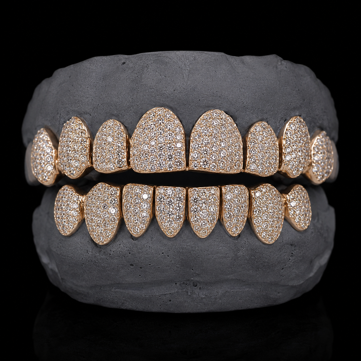 8 on 8 VVS Moissanite Diamond Grillz