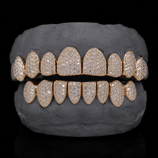8 on 8 VVS Moissanite Diamond Grillz