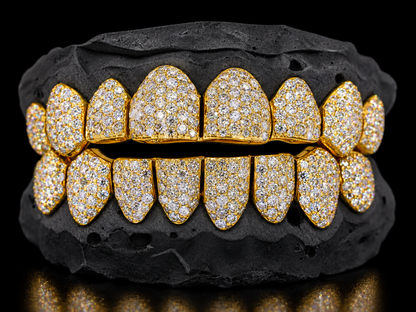 8 on 8 VVS Moissanite Diamond Grillz