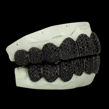 Black VVS Moissanite Diamond Grillz