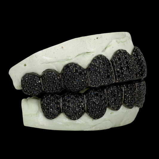 Black VVS Moissanite Diamond Grillz