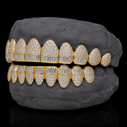 Baguette Hybrid VVS Moissanite Diamond Grillz