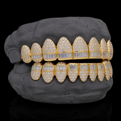 Baguette Hybrid VVS Moissanite Diamond Grillz
