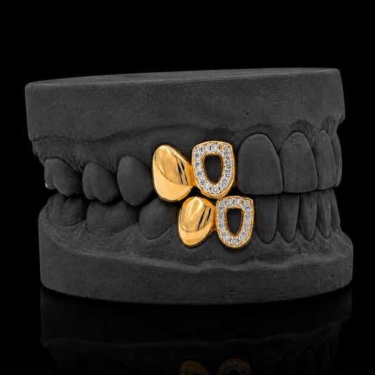 Open Face And Solid Teeth Grillz