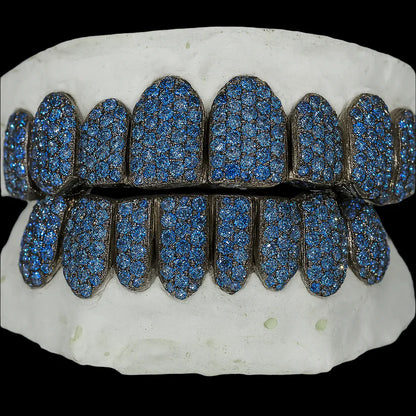 Ice Blue VVS Moissanite Diamond Grillz