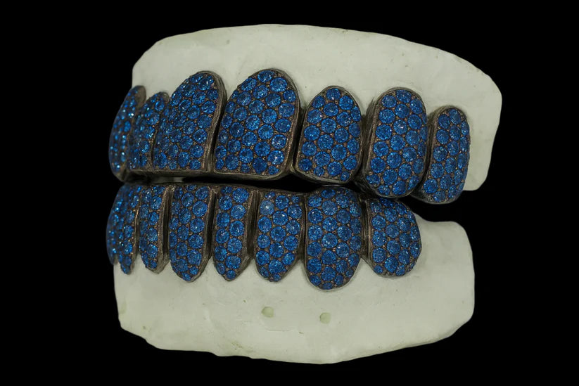 Ice Blue VVS Moissanite Diamond Grillz
