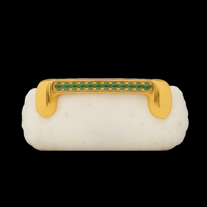 Customizable Any Color Gemstone One Row Bar Gold Grillz