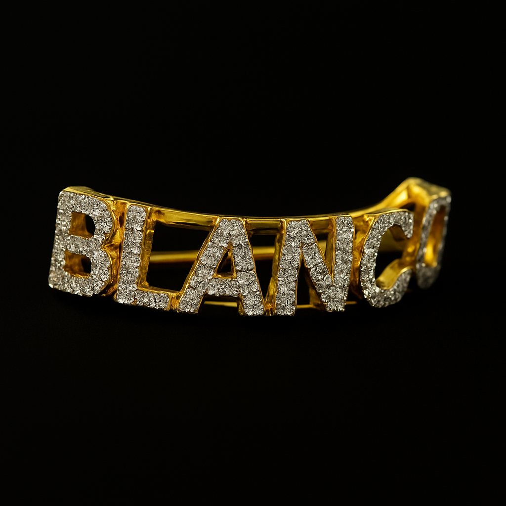 Custom Personalized Name Grillz Iced Out Gold Teeth
