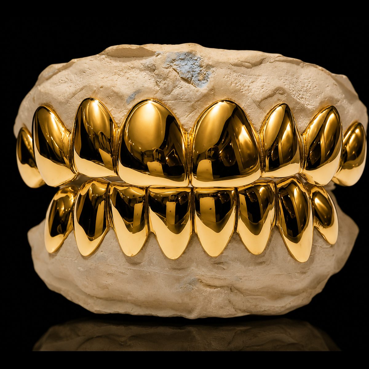 10K Solid White Gold Custom Grillz