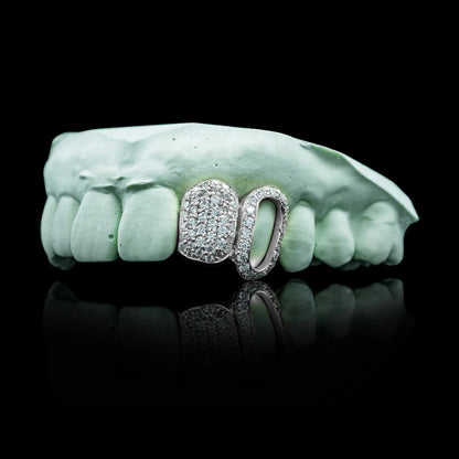 Custom Iced Open Face Double Cap Grillz