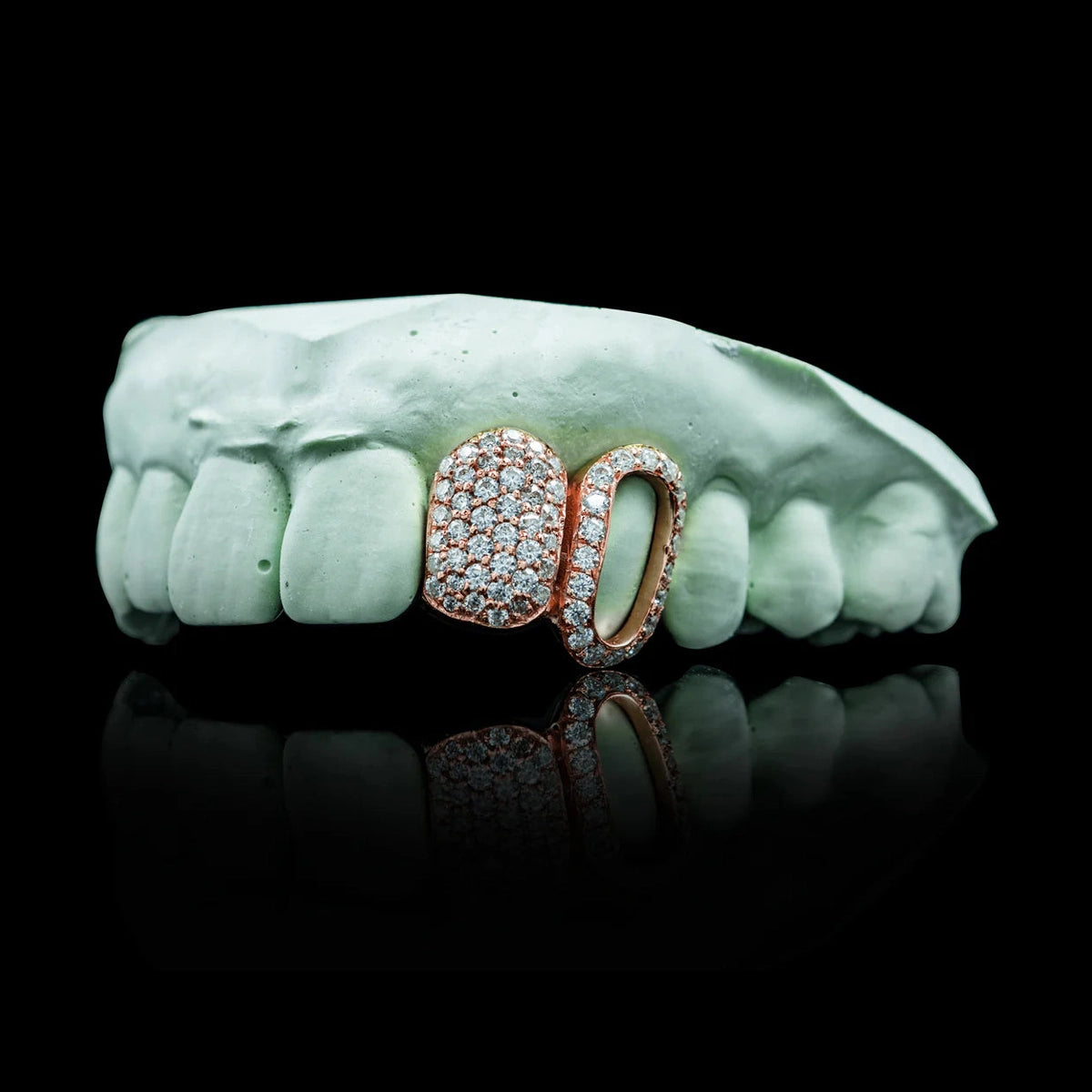 Custom Iced Open Face Double Cap Grillz
