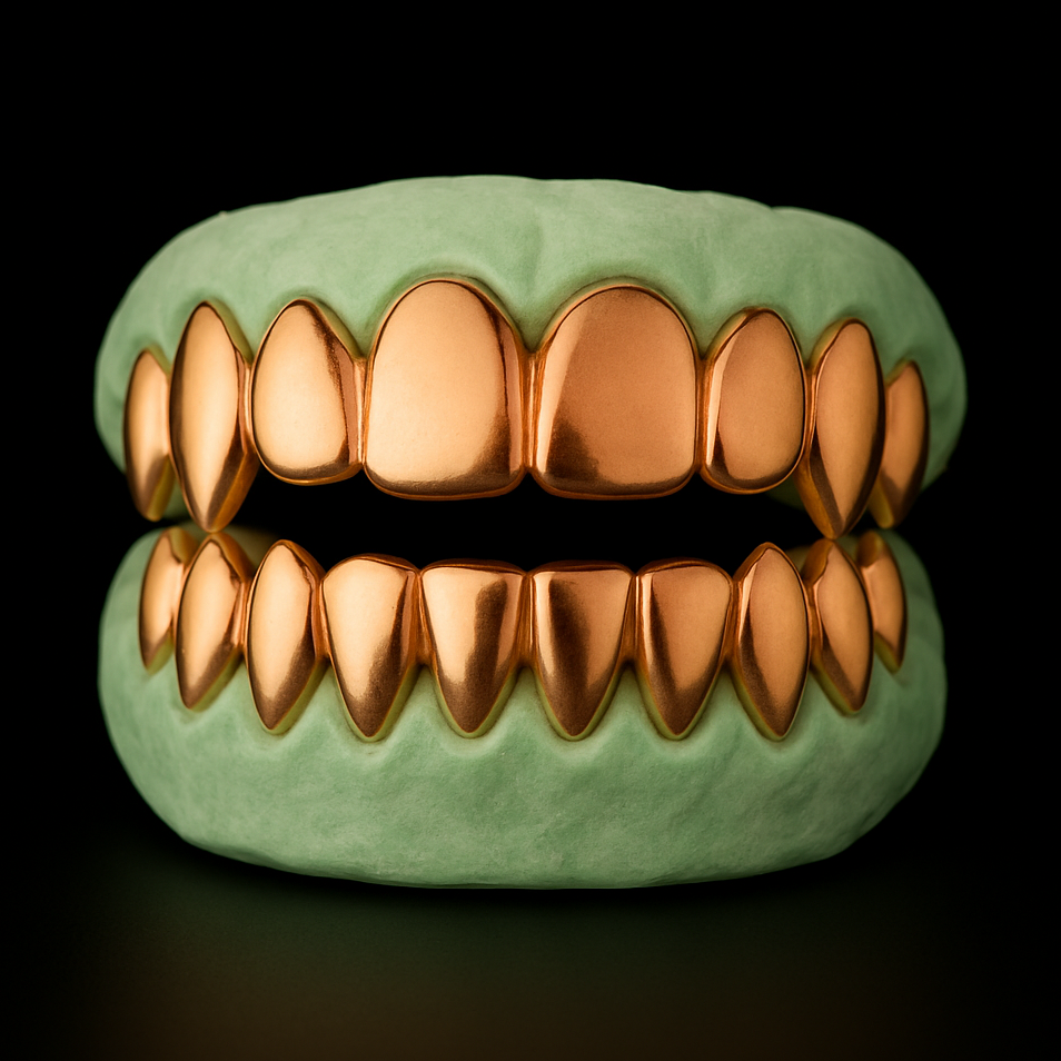 Custom Shark Teeth Gold Grillz