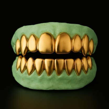 Custom Shark Teeth Gold Grillz