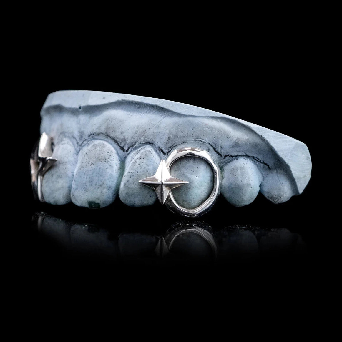 Custom Star Outline Open Face Grillz