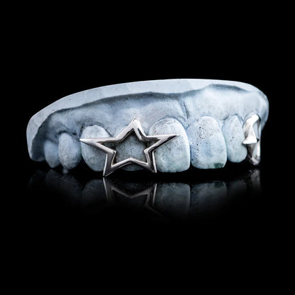 Custom Star Outline Open Face Grillz