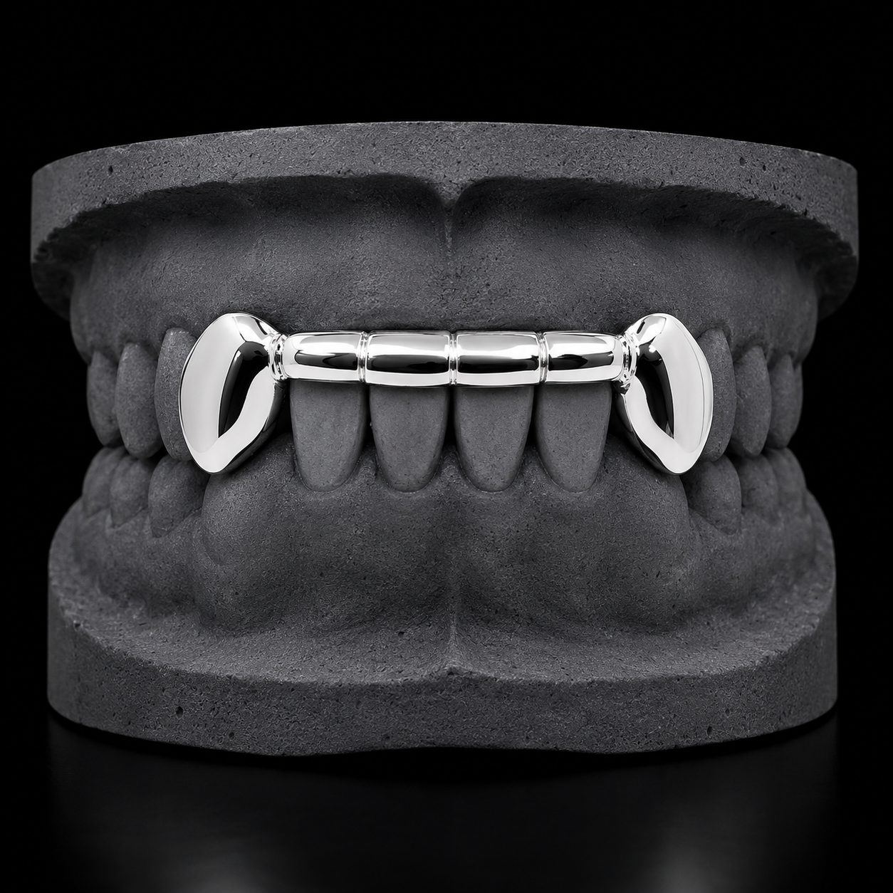 Custom 925 Solid Sterling Silver Front Bar Tip Covering Hand Made Grillz
