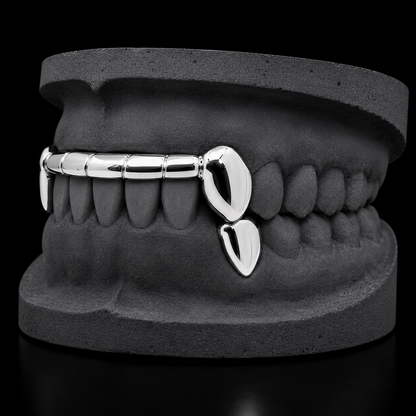 Custom 925 Solid Sterling Silver Front Bar Tip Covering Hand Made Grillz