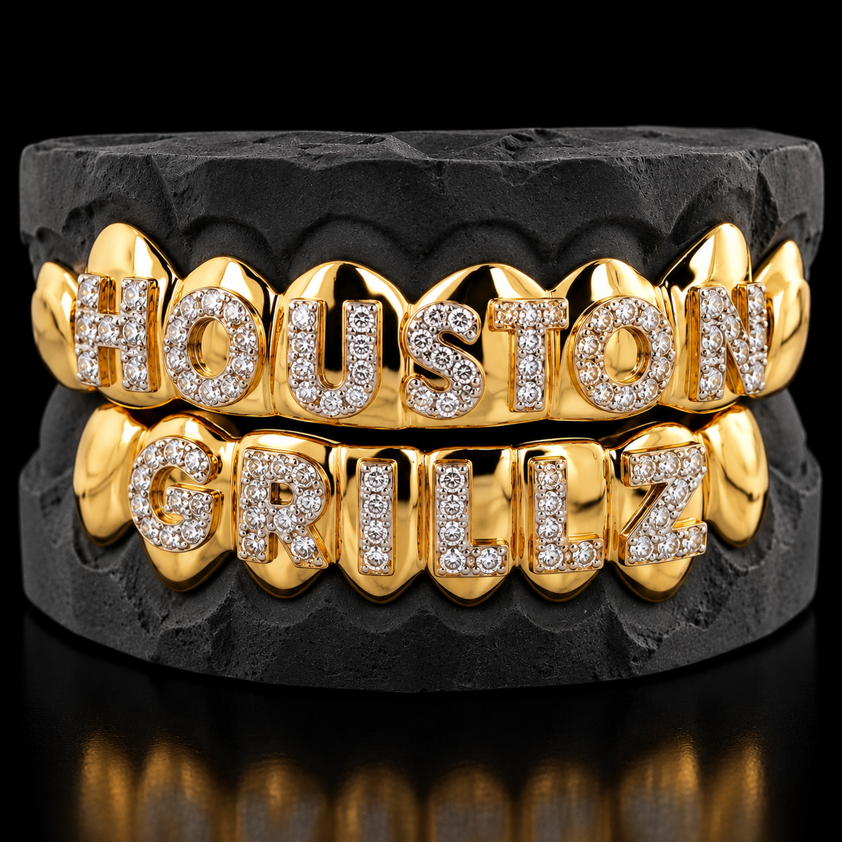 Custom Diamond Pave Set Grillz