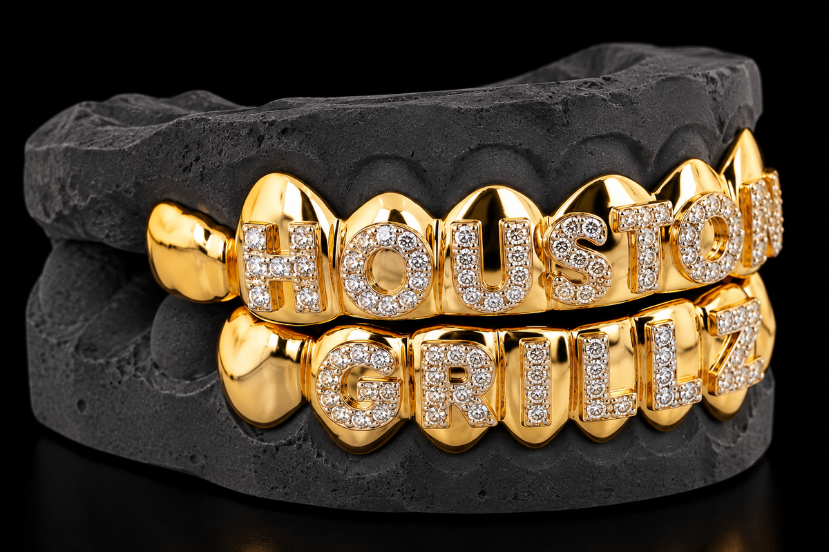 Custom Diamond Pave Set Grillz