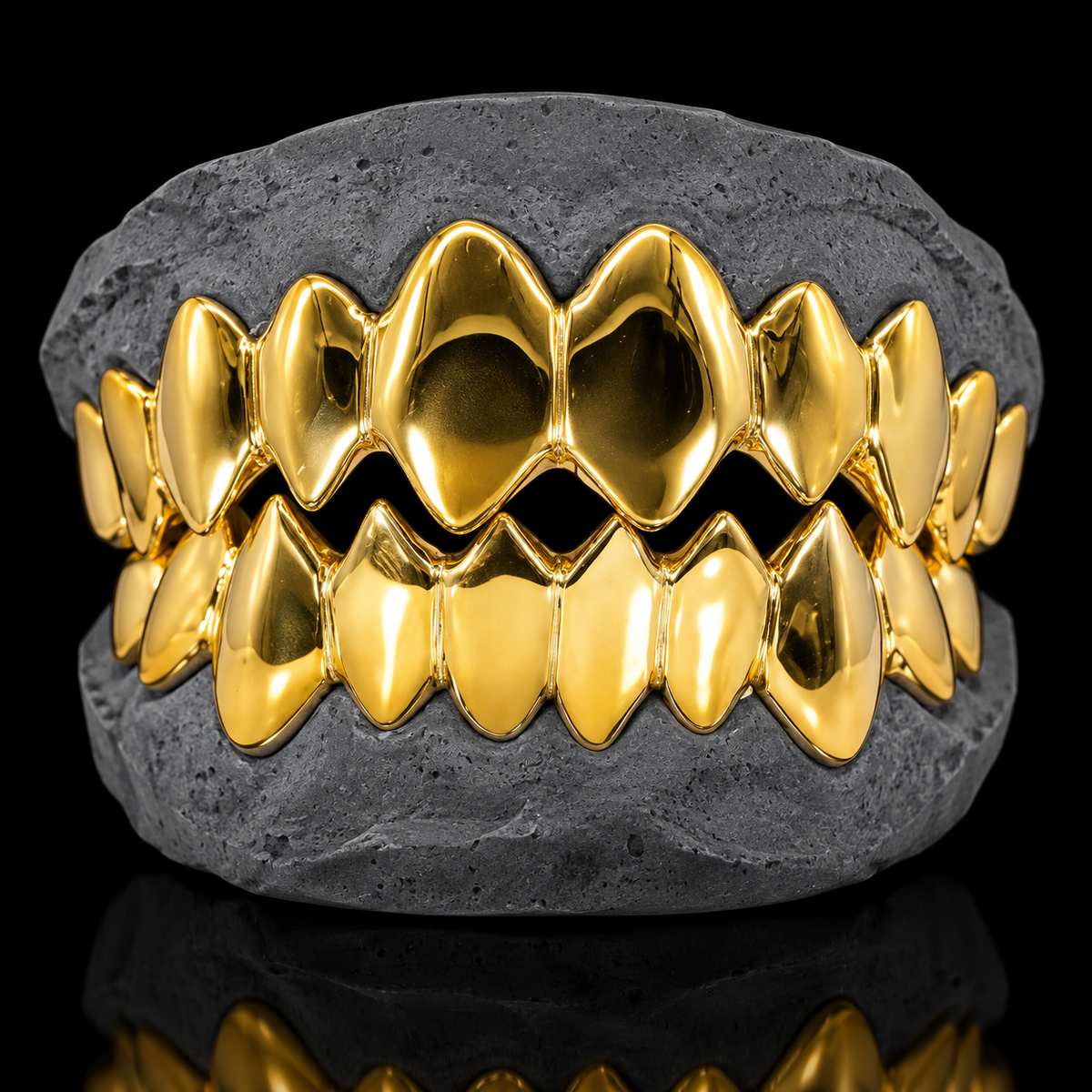 Custom Shark Teeth Gold Grillz