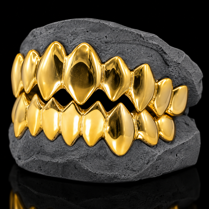 Custom Shark Teeth Gold Grillz