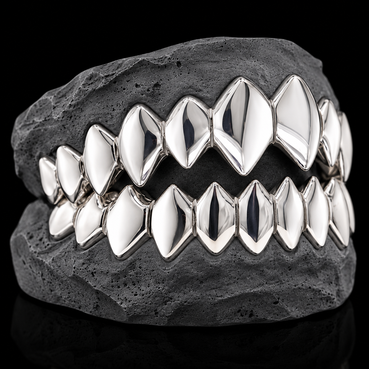 Custom Shark Teeth Gold Grillz