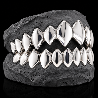 Custom Shark Teeth Gold Grillz