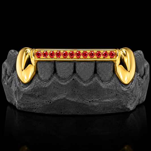 Customizable Any Color Gemstone One Row Bar Gold Grillz