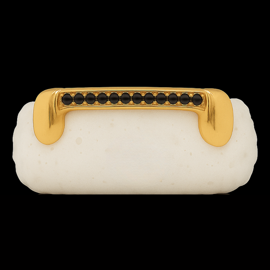 Customizable Any Color Gemstone One Row Bar Gold Grillz
