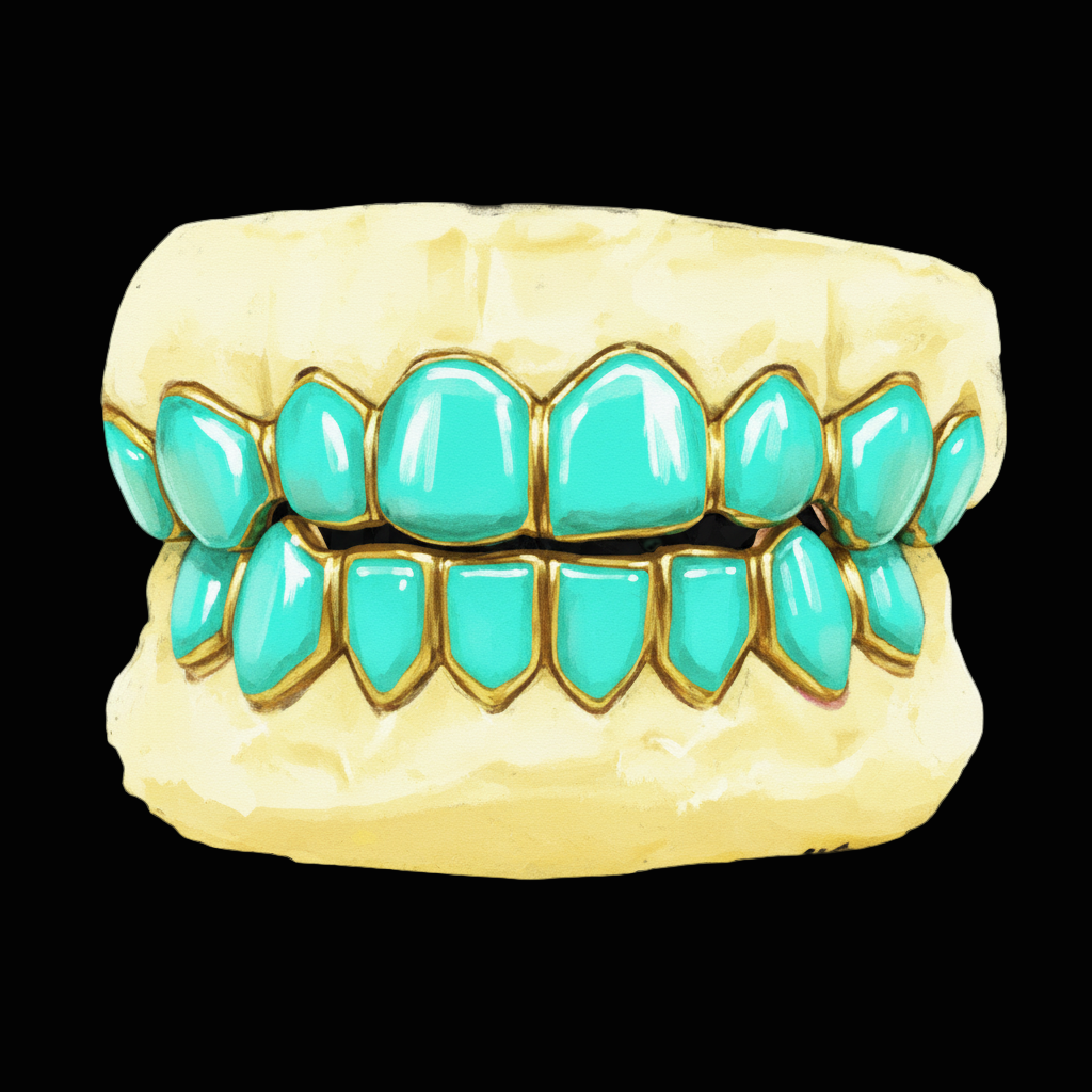 Custom 8 On 8 Mint Condition Gold Grillz