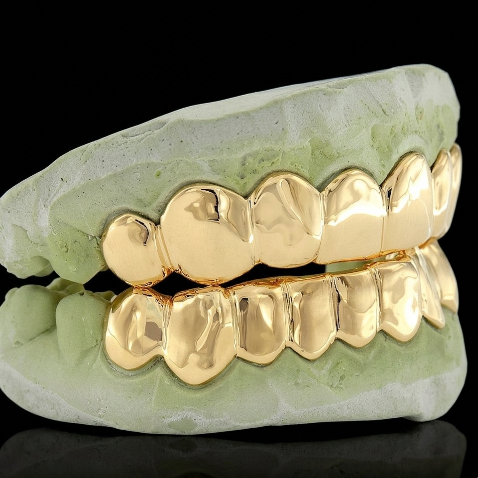 Gold Teeth 8 Top 8 Bottom