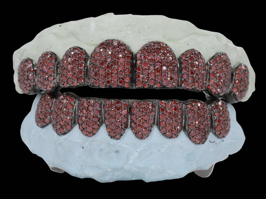 Blood Red VVS Moissanite Diamond Grillz
